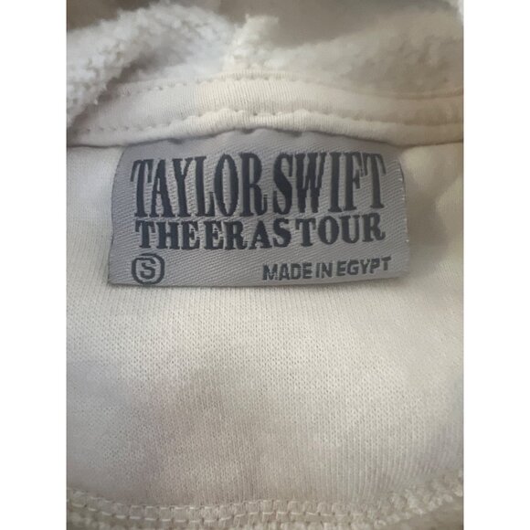 Taylor Swift | The Eras Tour Cream Hoodie Sweatshirt - Black Print Small - Picture 3 of 7